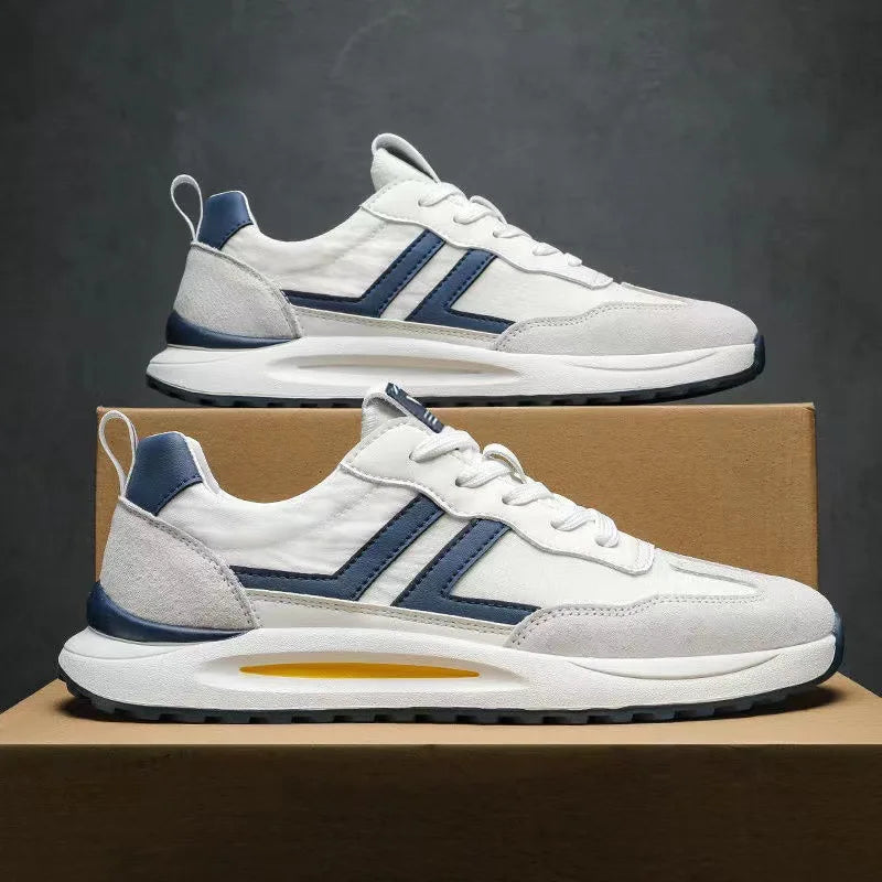 ZESTSTEP™ Men's Sneakers New Trend Fabric Breathable Casual Shoes Student Fashion Lace Up Thick Sole Lightweight Casual Running Shoes