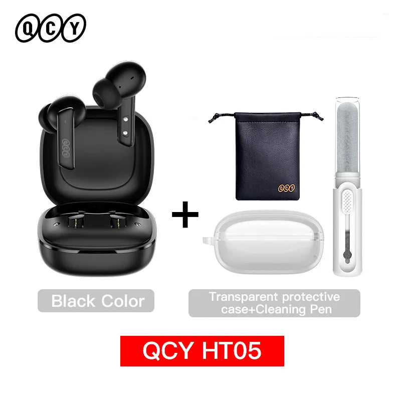 QCY™ HT05 ANC Wireless Earbuds 40dB Noise Cancelling Bluetooth 5.2 6-Mic ENC HD Call Transparency Mode TWS