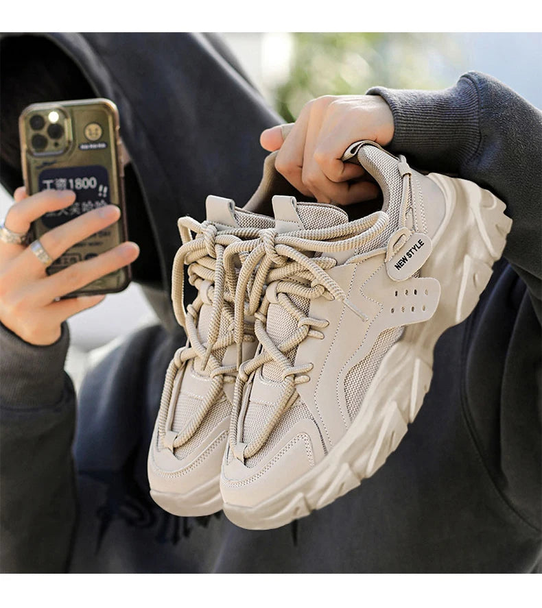 LETCOMFIT™| Men's Breathable Thick Soled Casual Shoes, Outdoor Sneakers for Running, Can Use During all Seasons