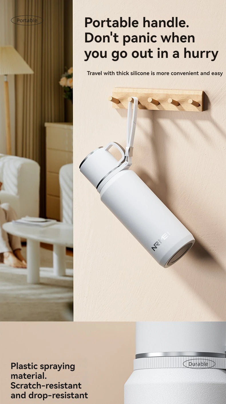 CUPGO™ |1.5L Thermos Water Bottle, Stainless Steel, Vacuum Flask, Perfect for Hot Coffee/Tea/Water, Heat Preservation Bottle, drinkware, Keeps Cold and Warm