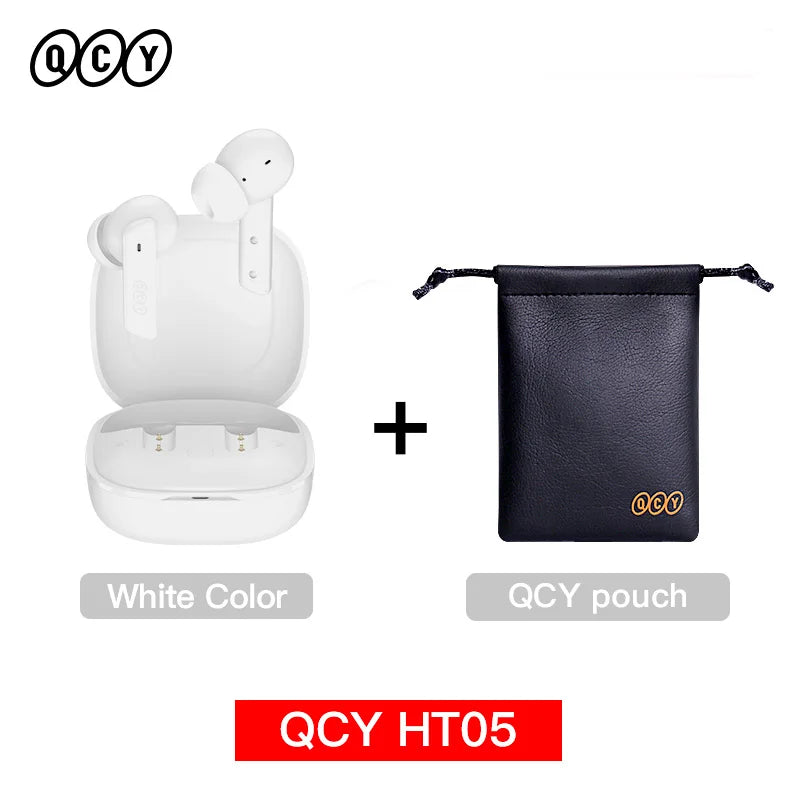 QCY™ HT05 ANC Wireless Earbuds 40dB Noise Cancelling Bluetooth 5.2 6-Mic ENC HD Call Transparency Mode TWS