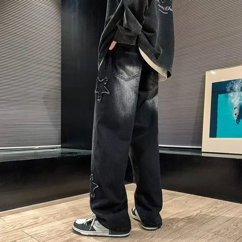 LOOSE AS A GOOSE™ |NEW Y2K Star Patchwork Jeans for Any Gender, Streetwear Y2K Style