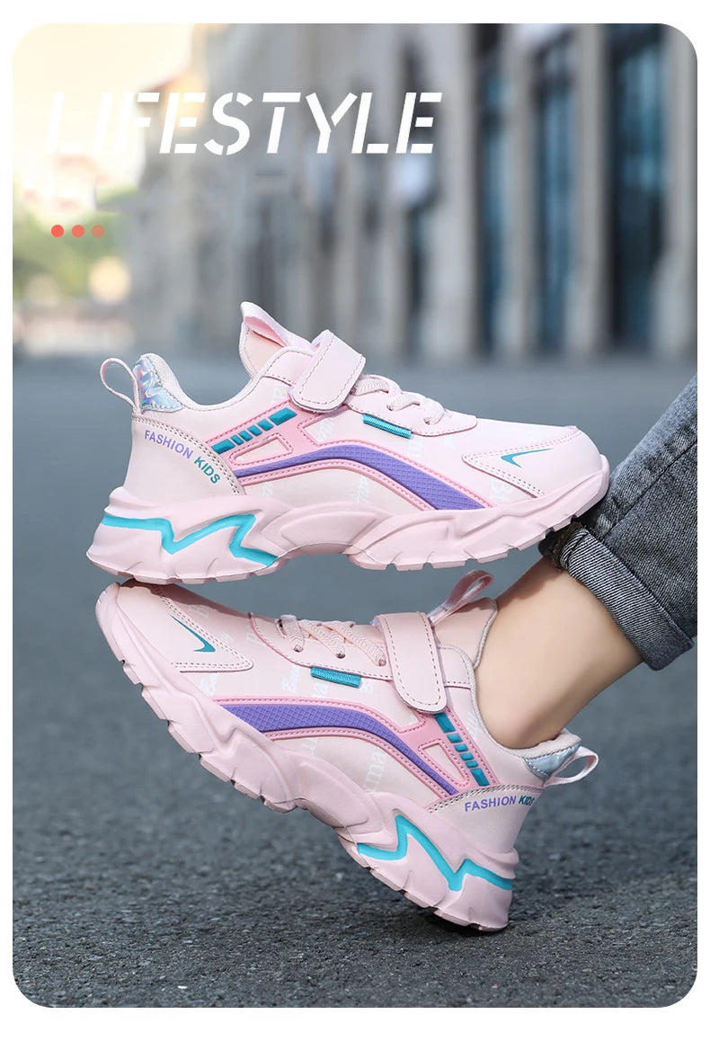 RIGHT STEPS™️ Kids Casual Boys/GIRLS Shoes Soft Sole Kids Shoes Non-Slip Sneakers Shoes Outdoor Student's Children Pink Girls Sport Walking Footwear