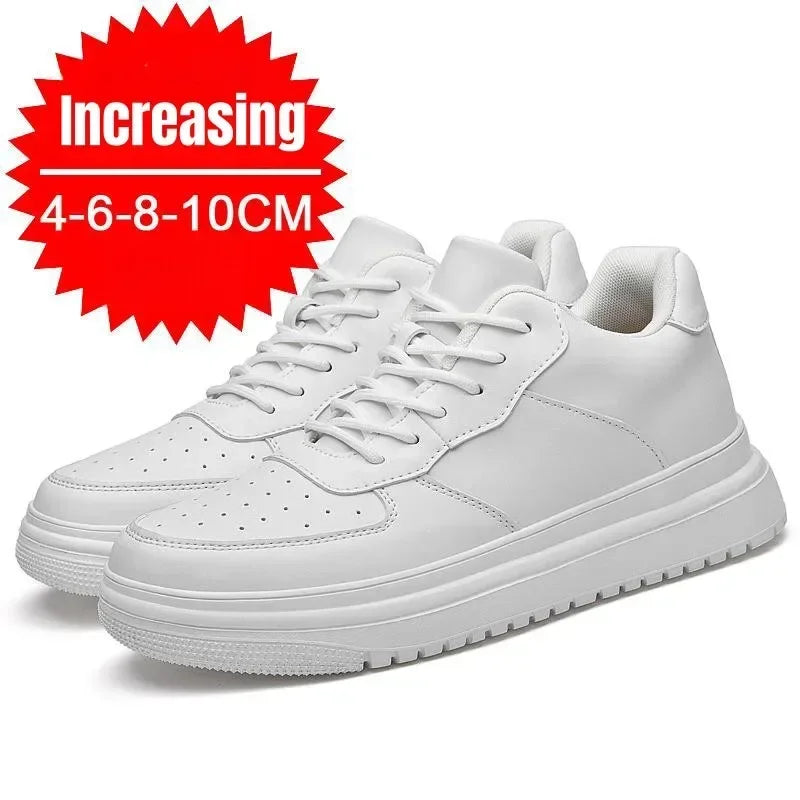 SHOIGHT™ | NEW Height Increasing Shoes for Men, 10cm, Invisible White Elevator Sneakers Perfect if You're Trying to Increase in Height