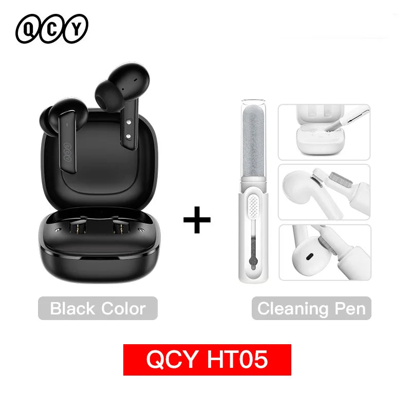 QCY™ HT05 ANC Wireless Earbuds 40dB Noise Cancelling Bluetooth 5.2 6-Mic ENC HD Call Transparency Mode TWS