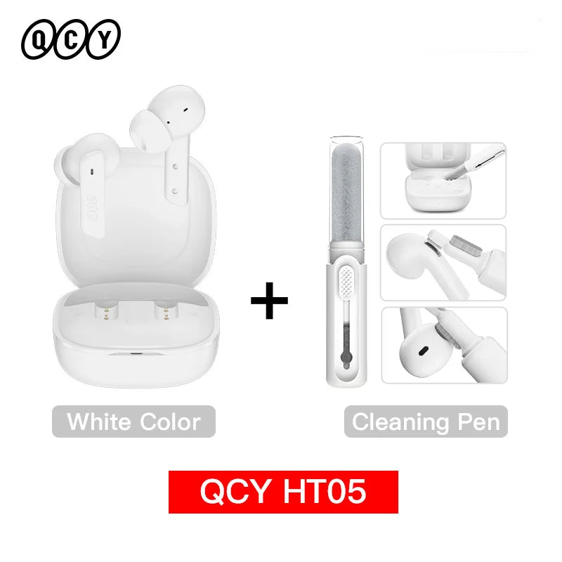 QCY™ HT05 ANC Wireless Earbuds 40dB Noise Cancelling Bluetooth 5.2 6-Mic ENC HD Call Transparency Mode TWS