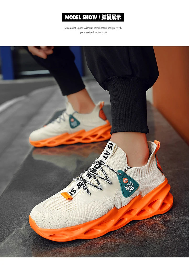 FOOTWEAR ™️Men's Sneakers Shoes for Men Autumn High Elastic Tenis Breathable Male Casual Sports Fitness Running Shoes Footwear