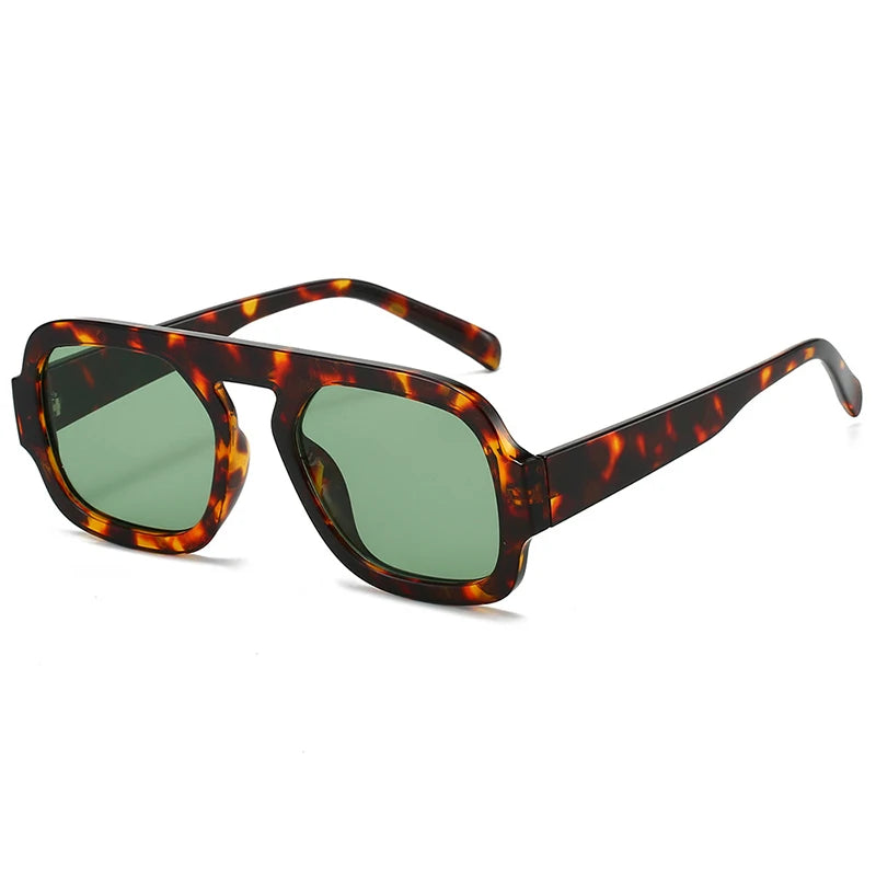 ARVINE™️Retro Pilot Square Sunglasses Lady Fashion Simple Ins Black Tea Sunglasses for Women Men Trending Outdoor Casual Shades UV400