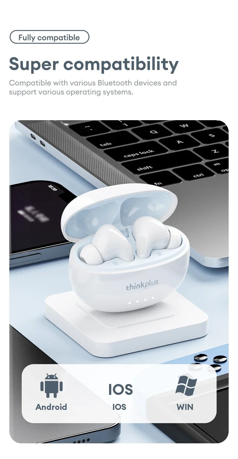 THINKPLUS™ LP5 PRO | Wireless Bluetooth 5.4 TWS Earbuds – High Fidelity Sound, Gaming & Sports Headset with Mic, Long Battery Life (2025)