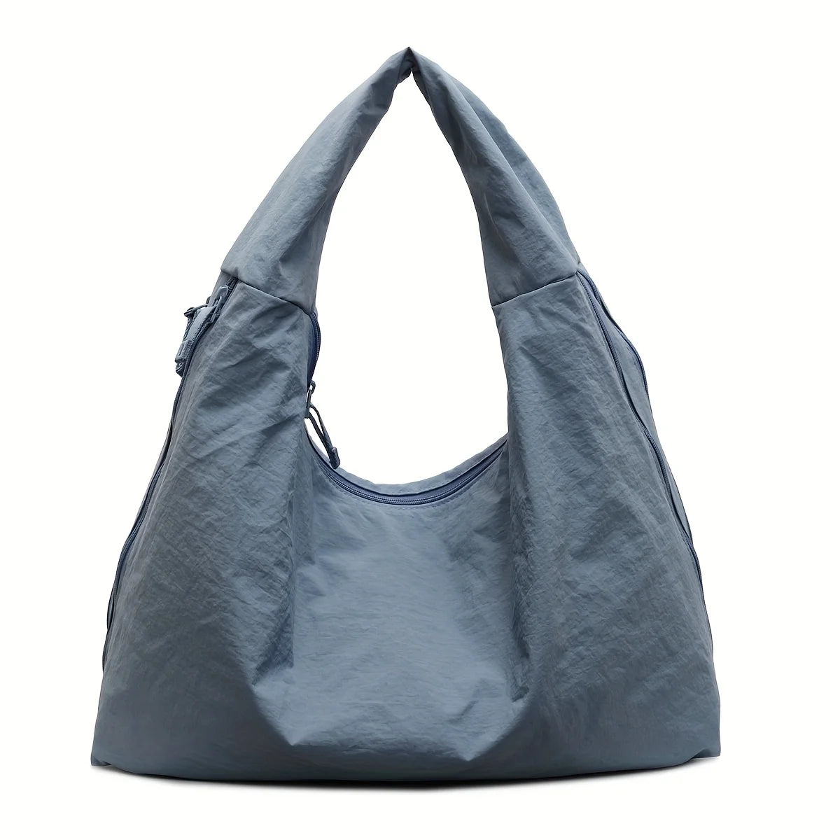 NYLOVA™ Chic Solid Color Nylon Tote Bag, Large Capacity Shoulder Bag with Multiple Zipper Pockets for College, Work & Everyday Use