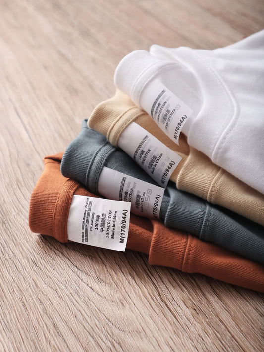 TEEVA™ High Quality Oversized Heavy T-shirt for Men Short Sleeve Tee Cotton Solid Color Trend Leisure Green White Black
