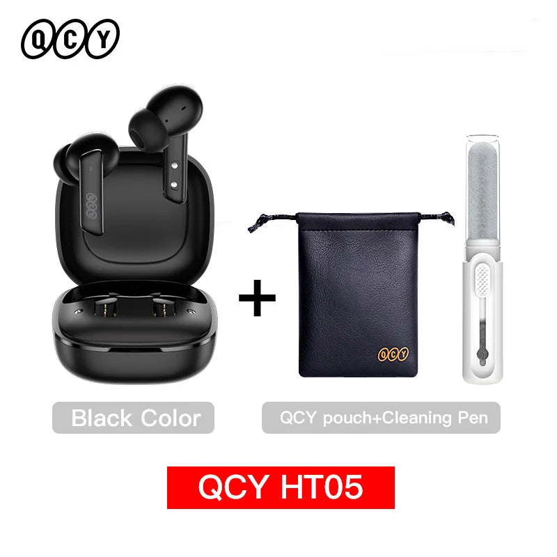 QCY™ HT05 ANC Wireless Earbuds 40dB Noise Cancelling Bluetooth 5.2 6-Mic ENC HD Call Transparency Mode TWS