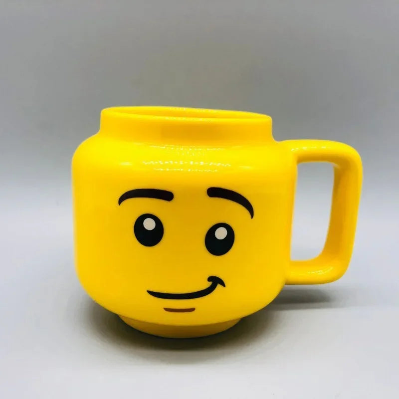 250ML Cartoon Ceramic Mug Expression Creative Coffee Milk Tea Water Cup Funny Smile Children Breakfast Cup Household Drinkware , silly, winking, happy, Skelton