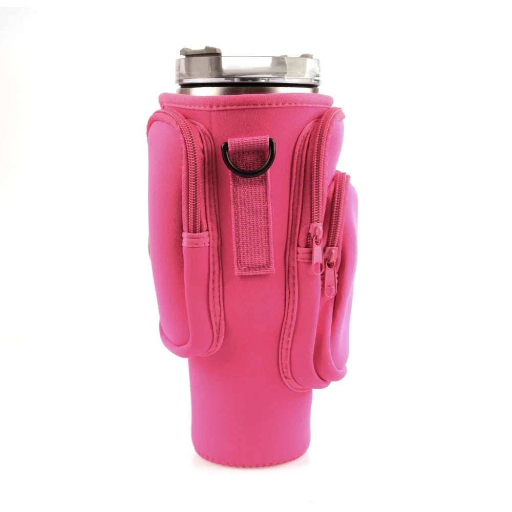 GUZZEL™ 30oz 40oz Insulated Water Bottle Cover for Stanley Cup with Pouch Adjustable Shoulder Strap Anti-fall Non-slip Washable Sleeve
