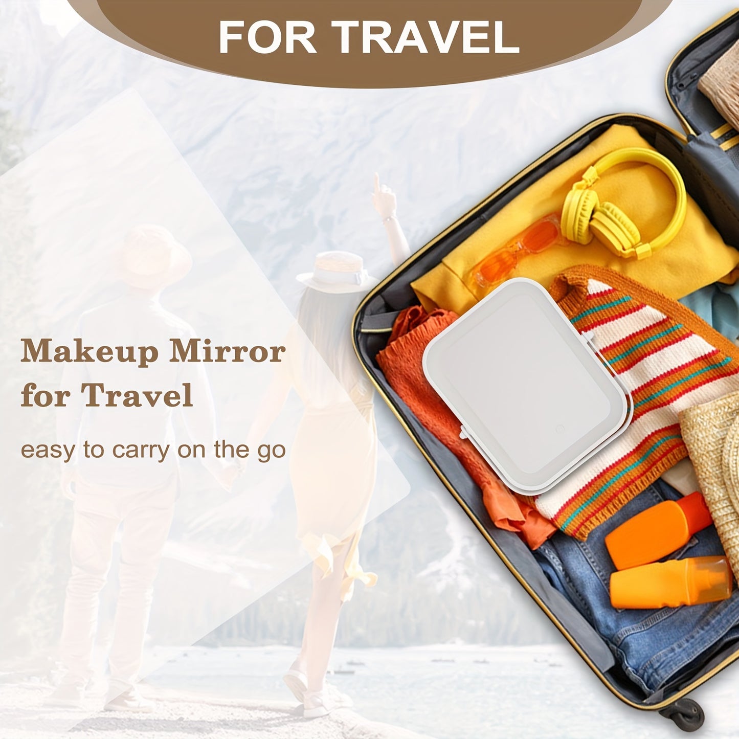 GO GIRL™ 8X10inch Lighted Vanity Makeup Mirror,