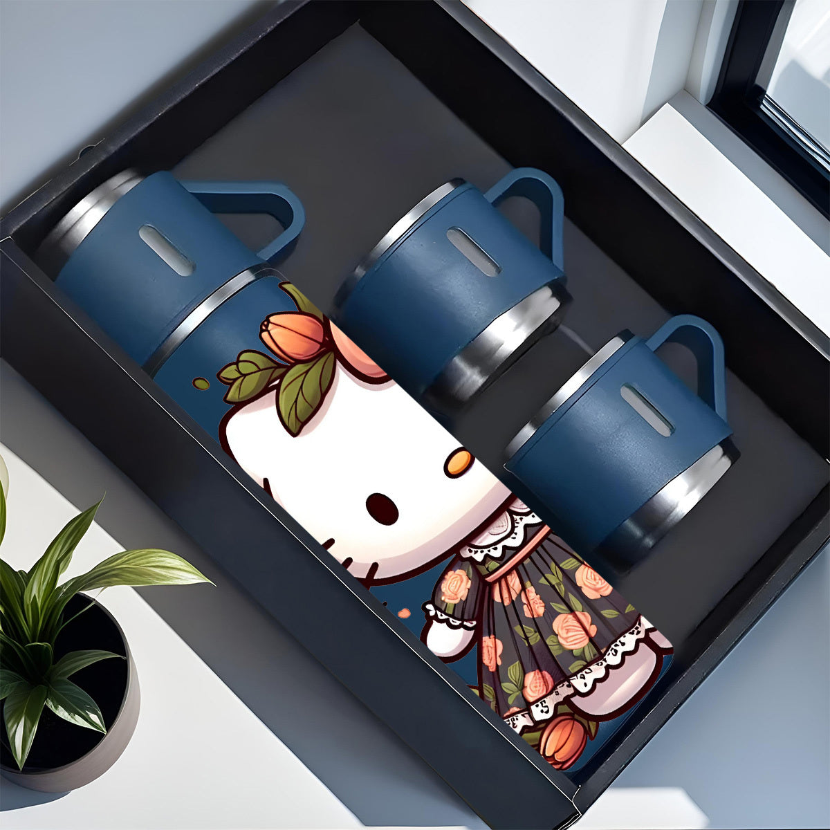 FILLSY™ 1pc Sanrio Valentine's Day Hello Kitty 16Oz Stainless Steel, CUT LUXURIOUS STAINLESS STEEL INSULATED ,