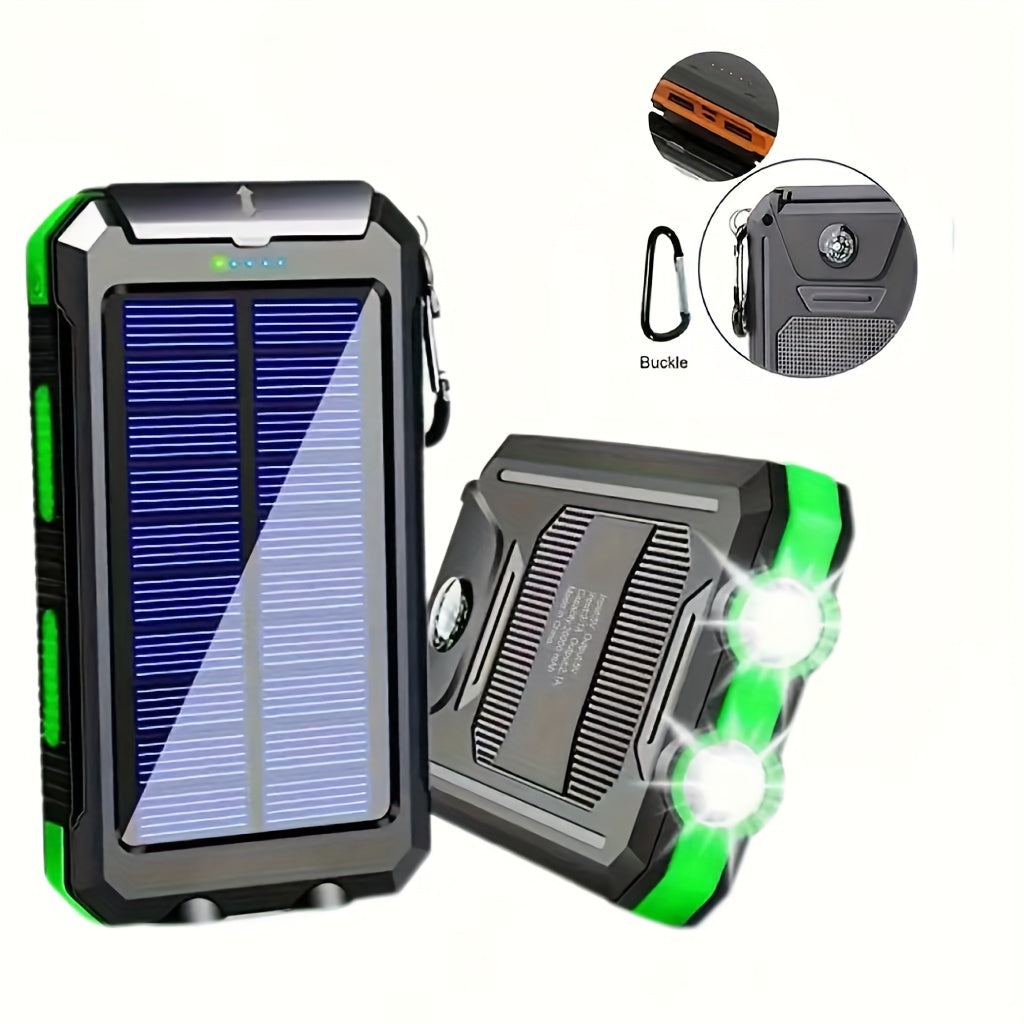PORTABLE™ 10000 MAh Solar Mobile Power With Flashlight/ USB