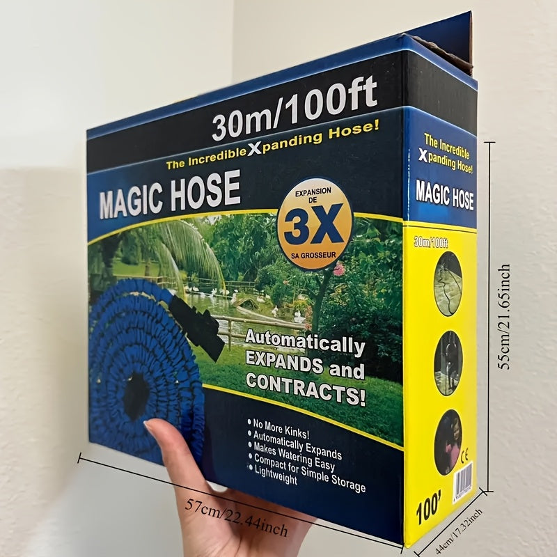 HOZZLE ™100ft Expandable Garden Hose with Multi-Function Spray