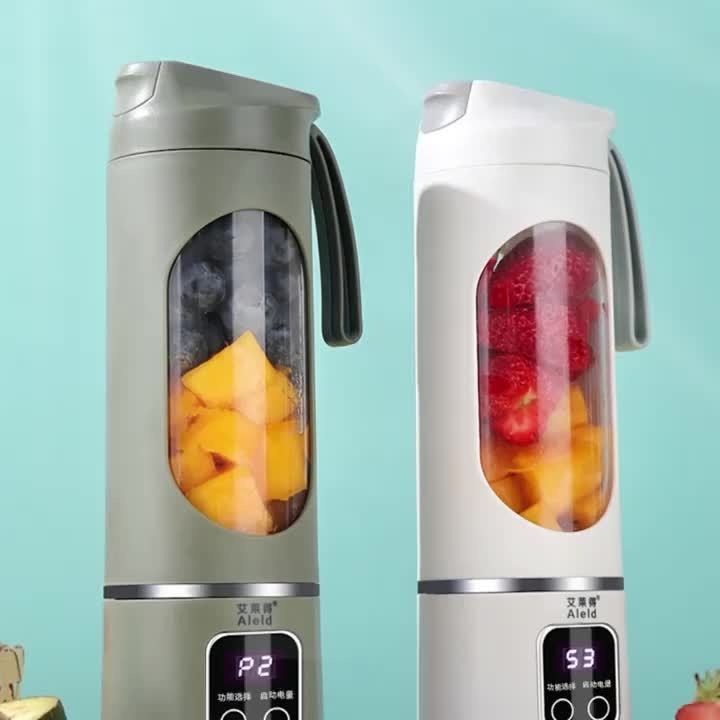 FRESH™️10.14oz to 16.91oz Compact USB-Rechargeable Portable Blender & Juicer with Stainless Steel Blade - Easy Clean, Digital Display,