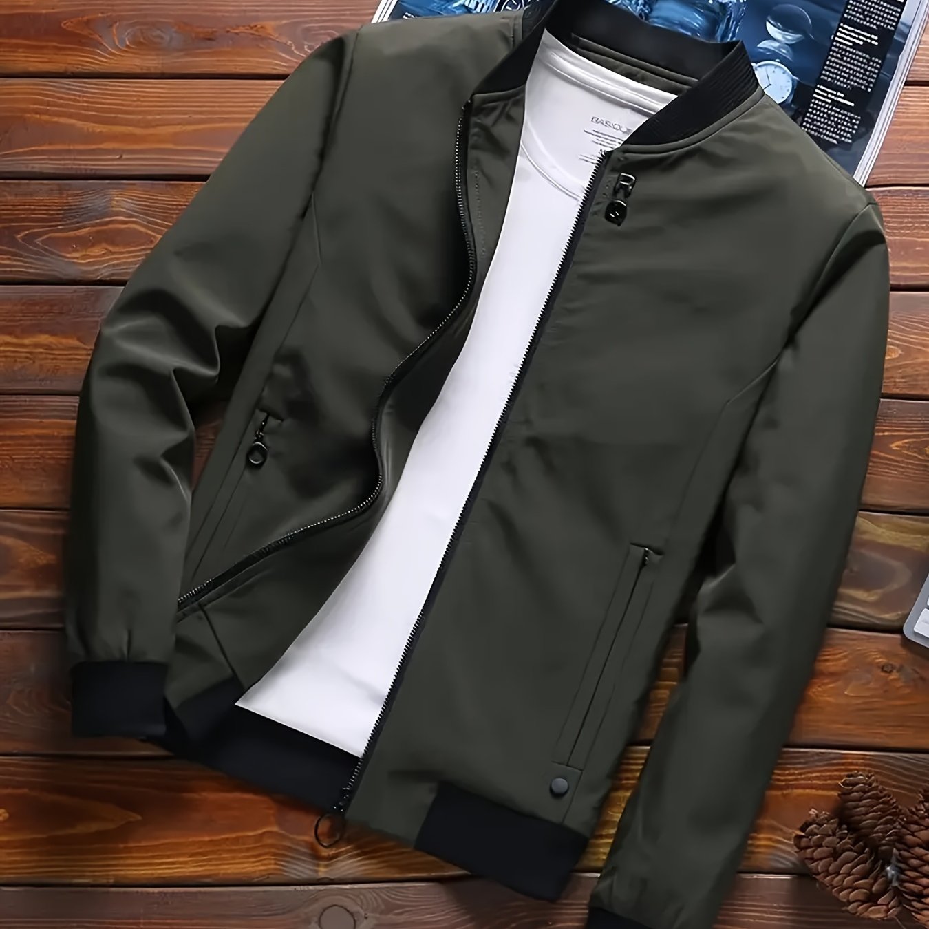 KOAT   men's flight Bomber jacket lightweight   Autumn Men's Zipper Jacket, Versatile and Fashionable,