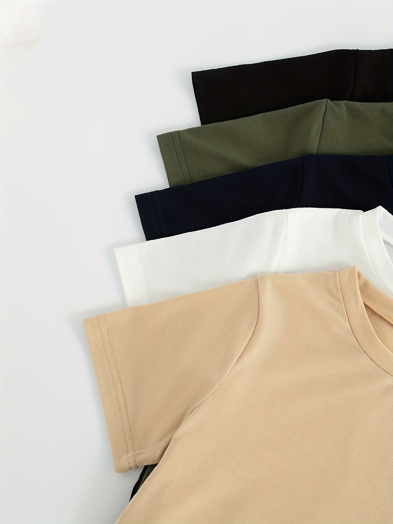 10-Pack ™️t shirts Teen Casual Crew Neck T-Shirts, Summer Solid Color Short Sleeve Knit Tops