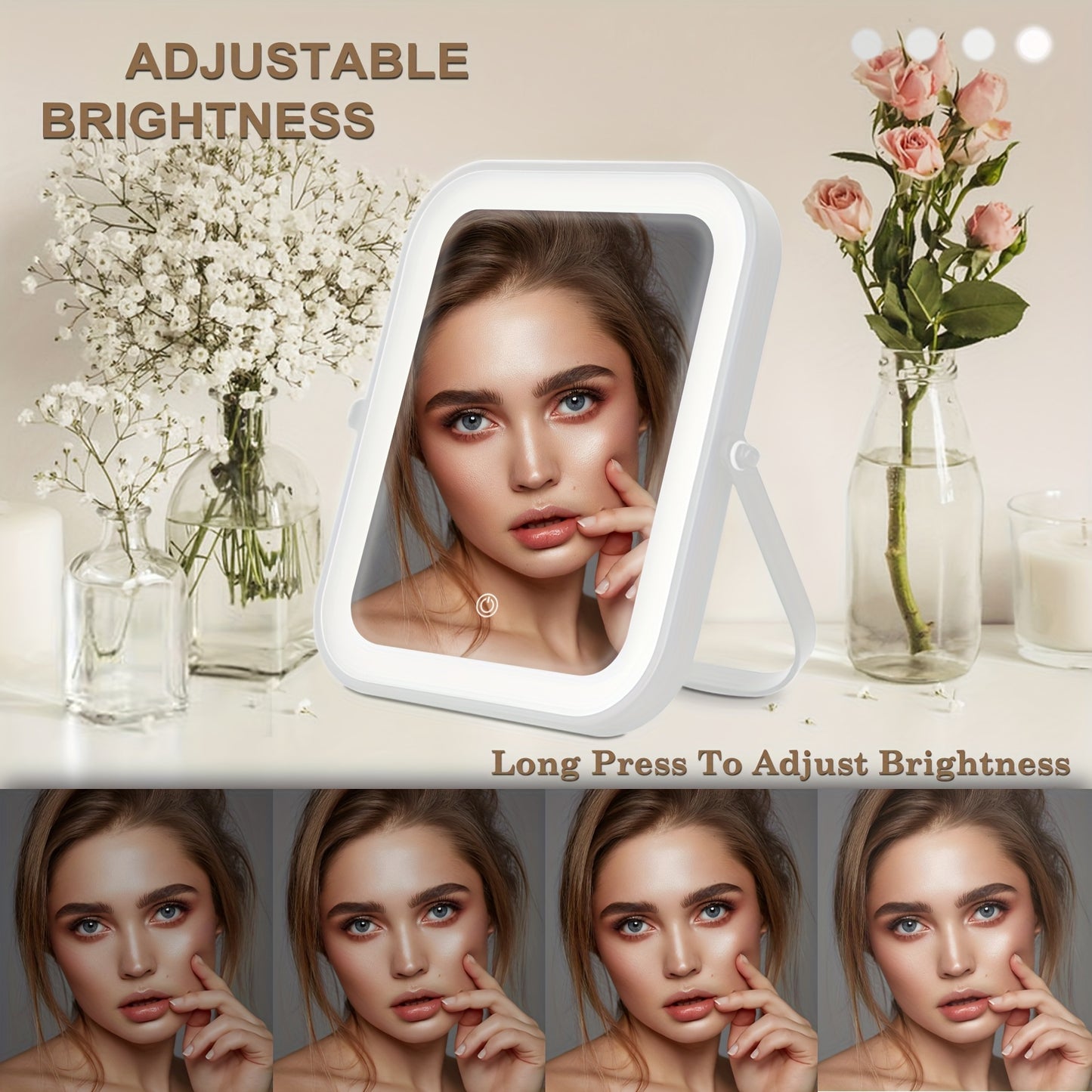 GO GIRL™ 8X10inch Lighted Vanity Makeup Mirror,