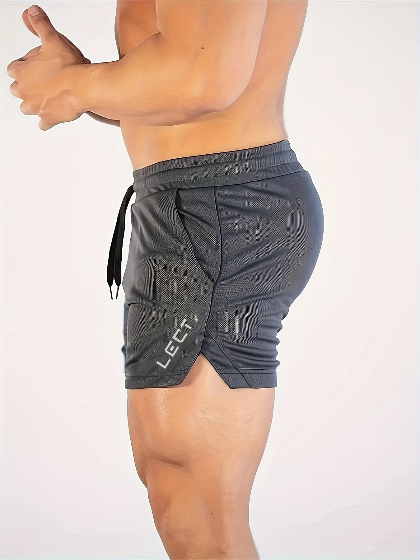 BROTHER™️ Fitness Men's Quick-Dry Slim-Fit Gym Shorts - Breathable & Stretchy with Zipper Pockets for Running & Training, Polyester