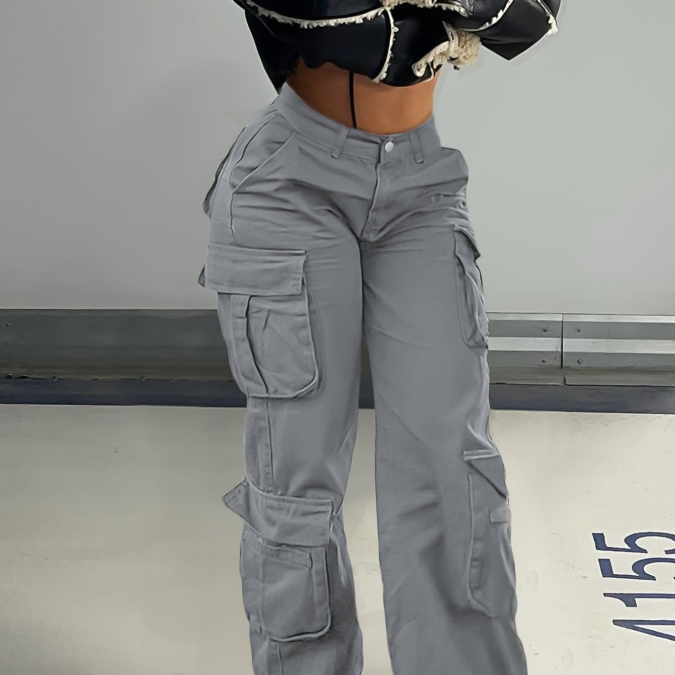 BAGGIES™ |Street Hip-hop Style Low Waist Multi Pocket Workwear Casual Denim Workwear Pants