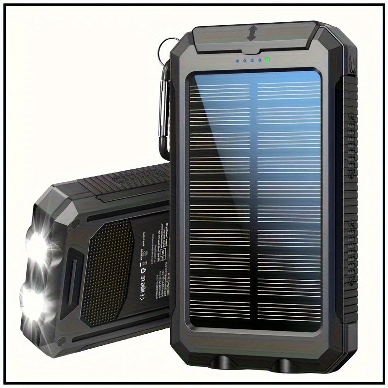PORTABLE™ 10000 MAh Solar Mobile Power With Flashlight/ USB