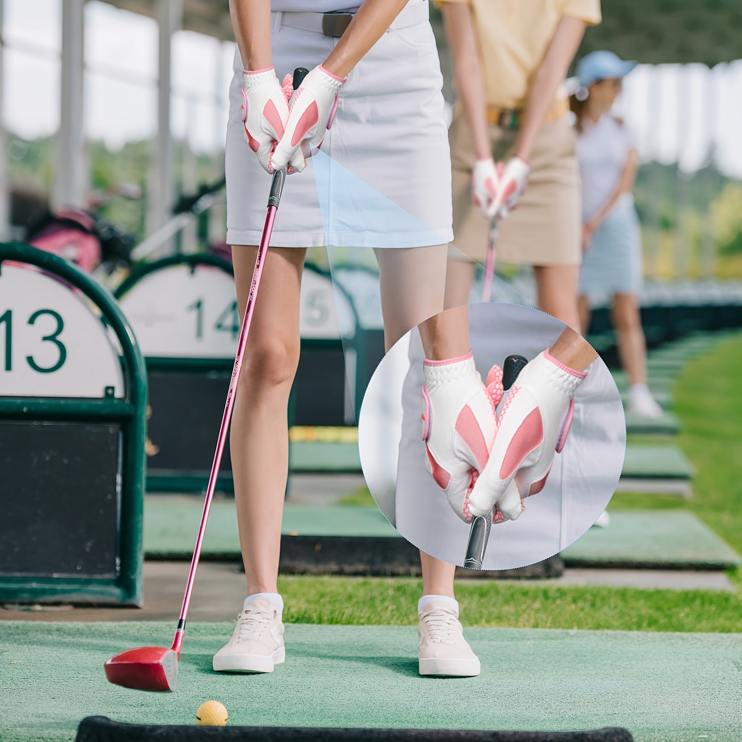 SOFT WING ™ WOSOFE Women's Golf Gloves - Ultra-Light, Breathable Microfiber with Non-Slip Grip, Washable - Pink