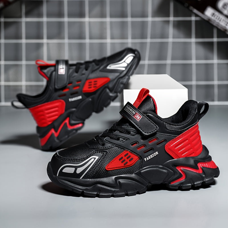 Boy'S ™️Trendy Chunky Shoes, Comfy Non Slip Casual Soft Sole Waterproof Sneakers For Kids Outdoor Activities