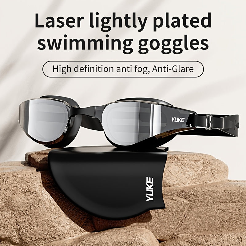 YLIKE™️Sleek Anti-Fog Silicone Swimming Goggles with HD Clarity - Waterproof, Adjustable Strap, Design for Men & Women,