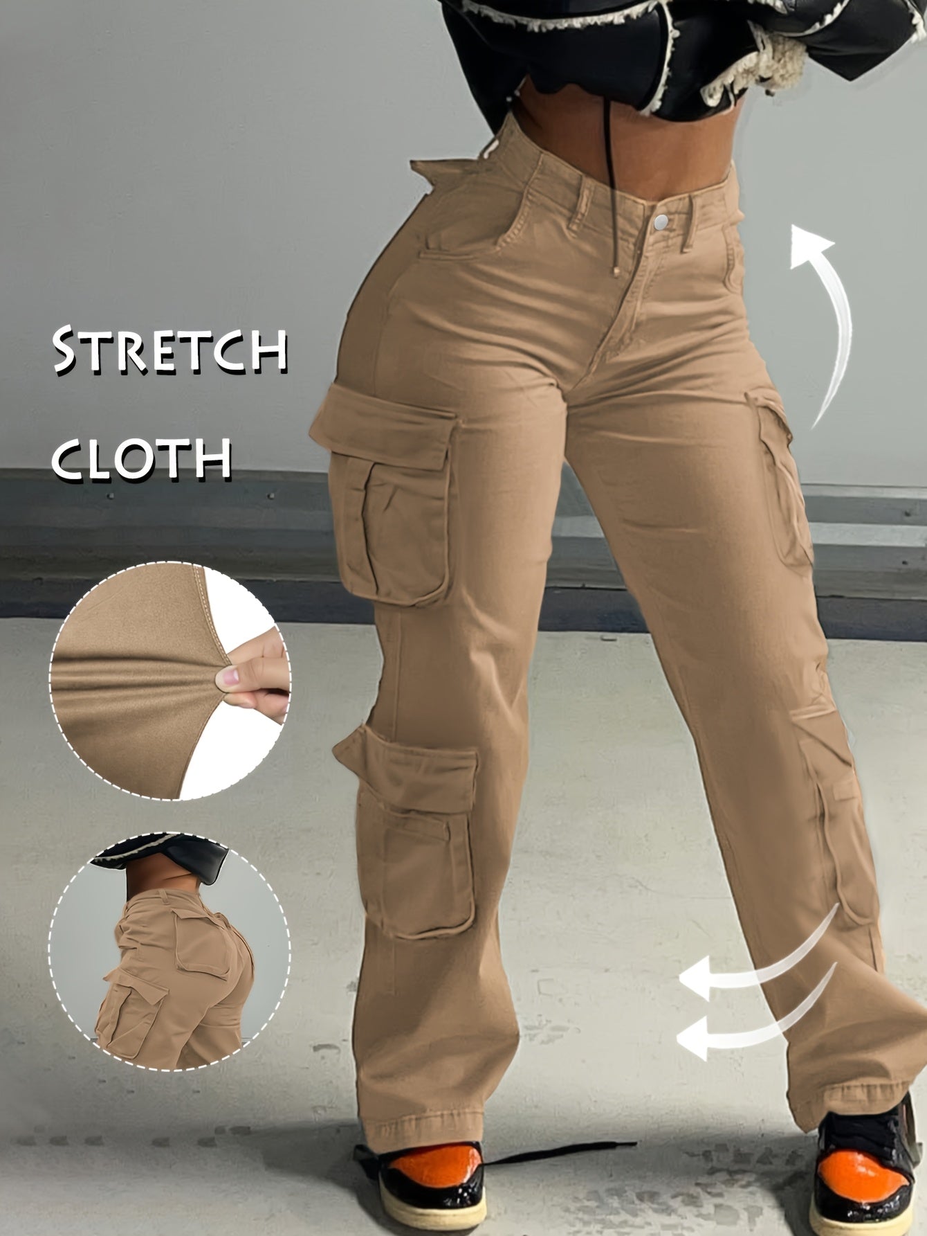 BAGGIES™ |Street Hip-hop Style Low Waist Multi Pocket Workwear Casual Denim Workwear Pants