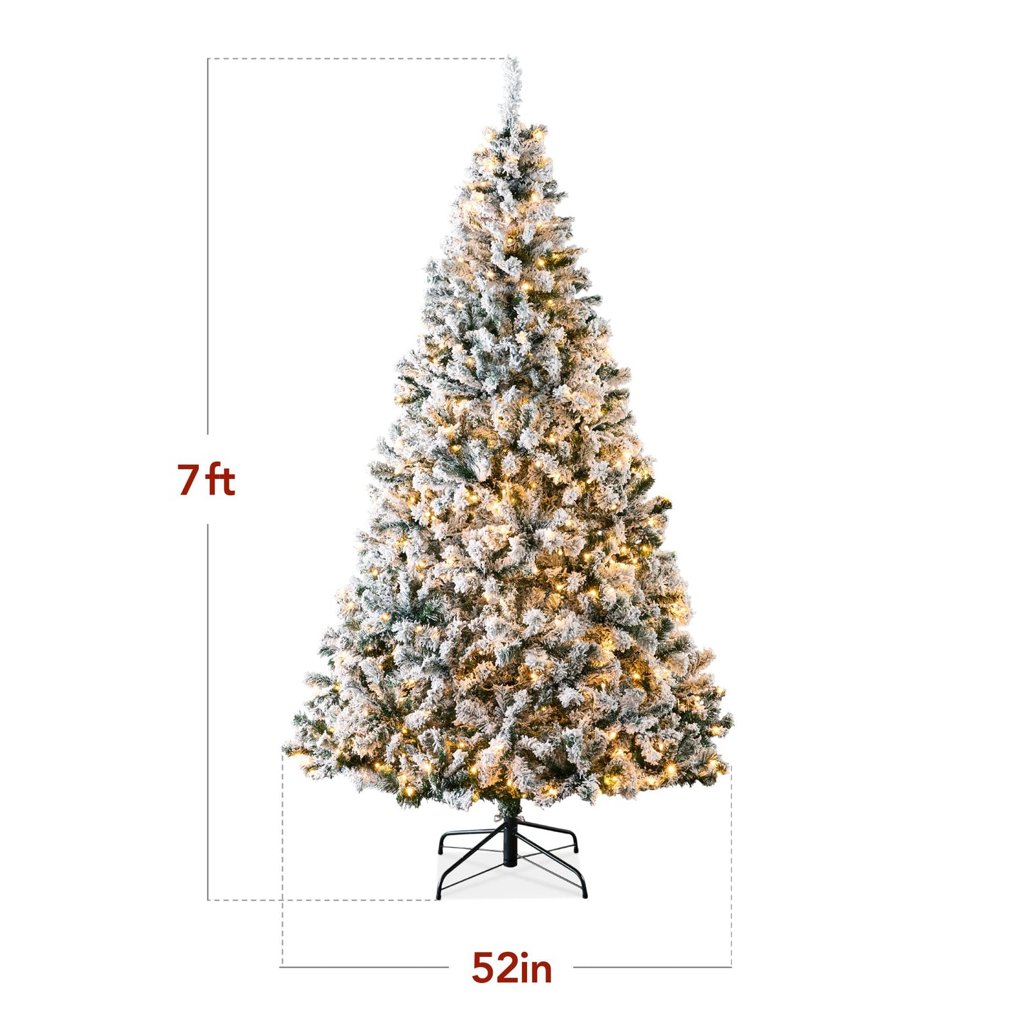 Artificial Christmas Tree with 400/1000/1200 Branch Tips, Foldable Base for Easy Assembly, Perfect for Home, Office, and Party Decorations,4.5/6/7 ft