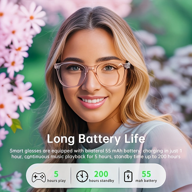 CATCHING ™️Smart Glasses, Touch Control, Built-in Microphone, Rechargeable Battery, Anti-Blue Light, Great for Office, Outdoor, Sports, Driving, Music Playback,