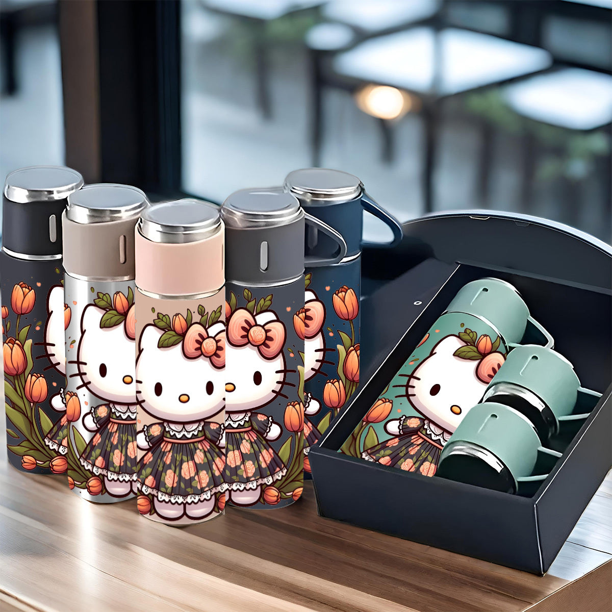 FILLSY™ 1pc Sanrio Valentine's Day Hello Kitty 16Oz Stainless Steel, CUT LUXURIOUS STAINLESS STEEL INSULATED ,