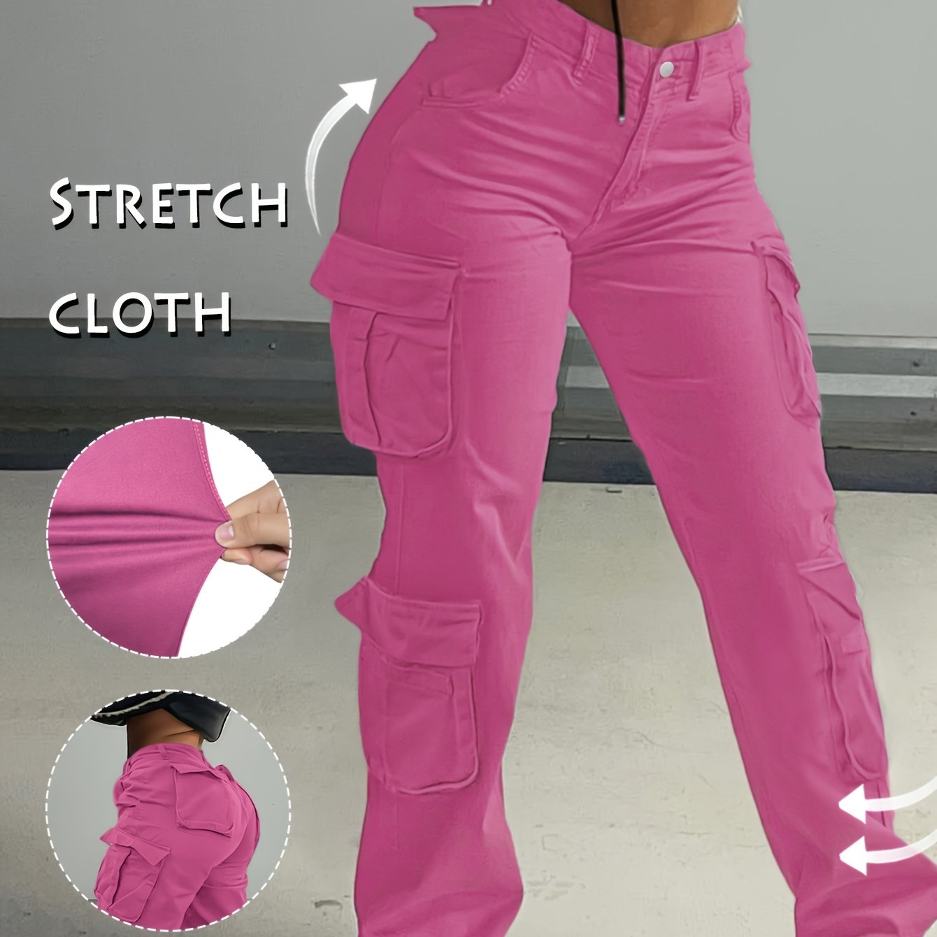 BAGGIES™ |Street Hip-hop Style Low Waist Multi Pocket Workwear Casual Denim Workwear Pants