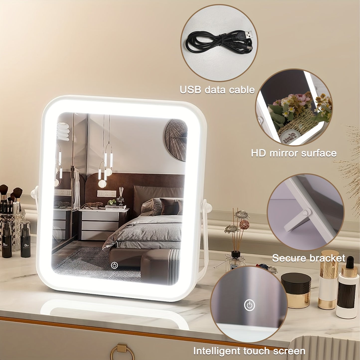 GO GIRL™ 8X10inch Lighted Vanity Makeup Mirror,