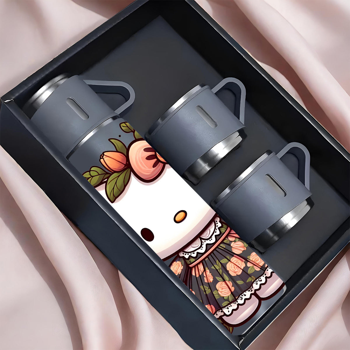 FILLSY™ 1pc Sanrio Valentine's Day Hello Kitty 16Oz Stainless Steel, CUT LUXURIOUS STAINLESS STEEL INSULATED ,