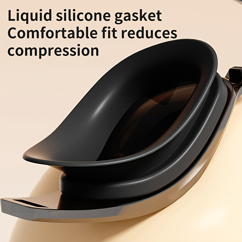 YLIKE™️Sleek Anti-Fog Silicone Swimming Goggles with HD Clarity - Waterproof, Adjustable Strap, Design for Men & Women,