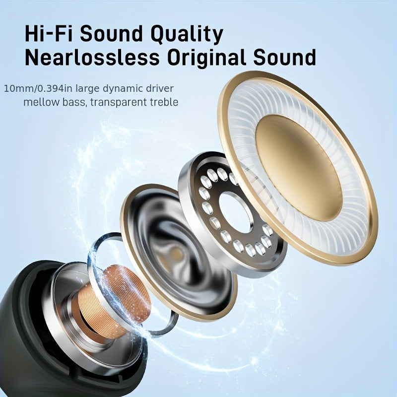 NEW SANSUI W23 True Wireless Noise Cancelling Earbuds, Active Noise Cancellation, 10mm Drivers with Big Bass, Wireless V5.4, 27H Long Playtime, With Built-in ENC Microphone