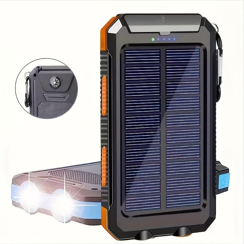 PORTABLE™ 10000 MAh Solar Mobile Power With Flashlight/ USB