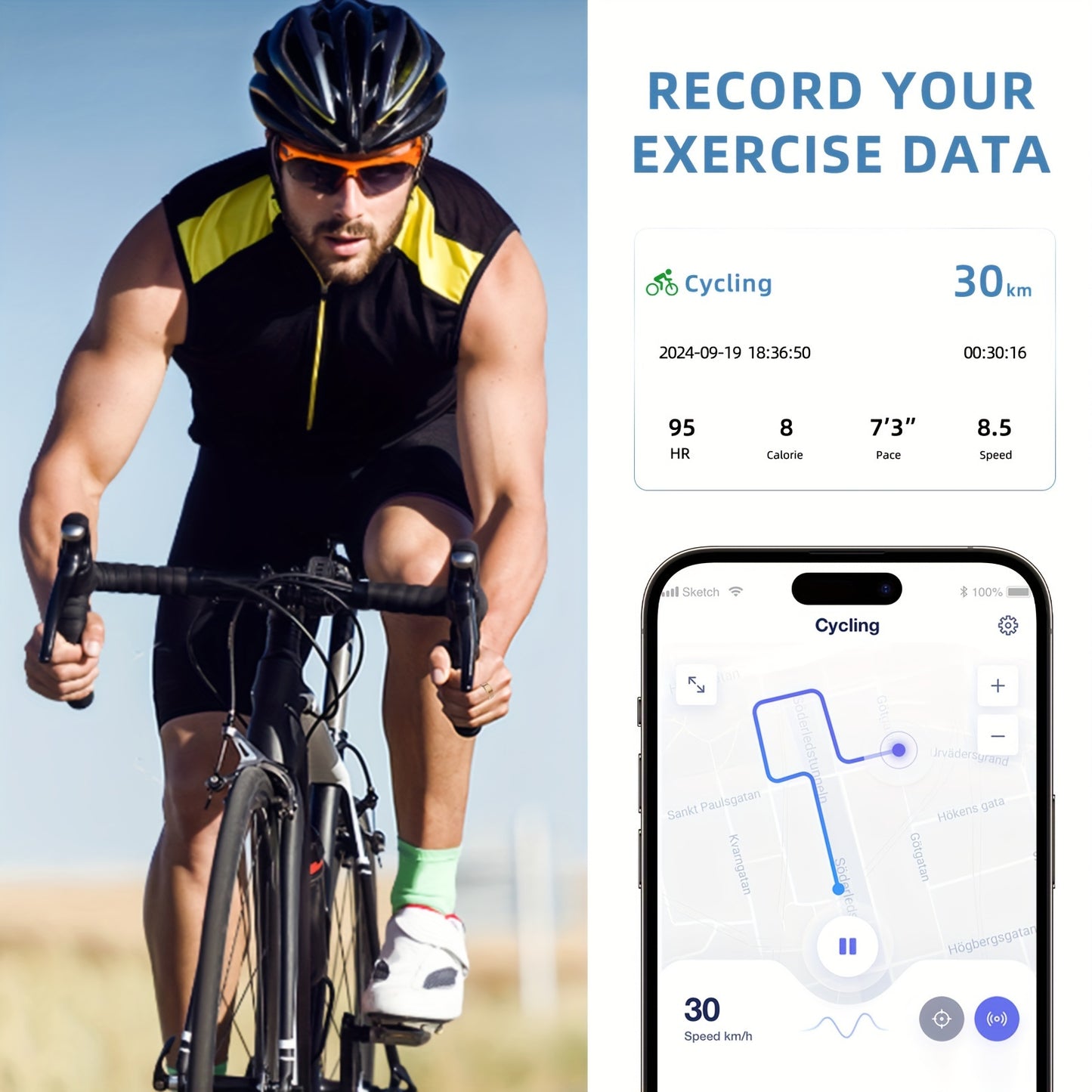 FINGERTIPS™️ Smart Fitness Tracker, Smart Ring Fitness Tracker - Pedometer, Distance, Calories, Sleep Tracking, Exercise Monitoring - Compatible With iPhone Android, for Women/ Men, waterproof, no app Subscription ne