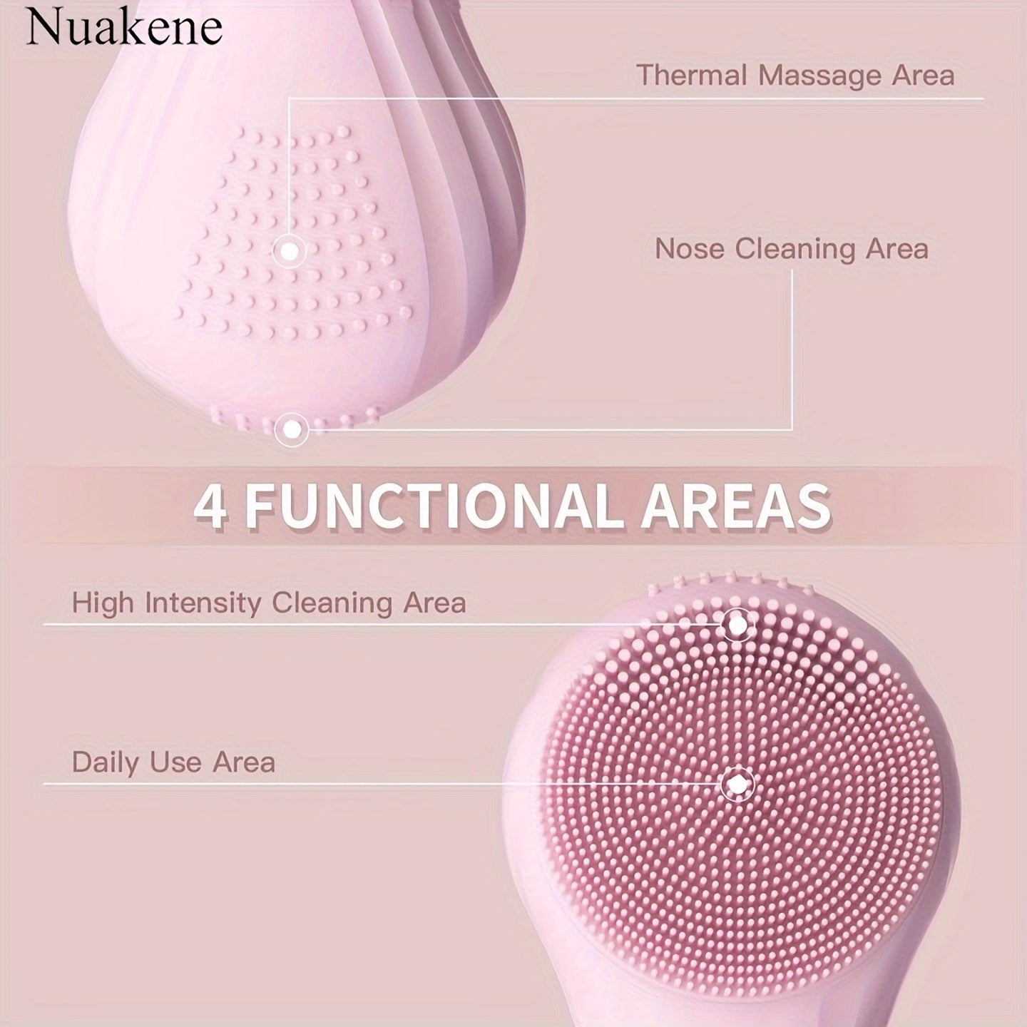 HYDRI ™Electric Facial Cleanser Brush, Silicone Face Scrubber, Face Wash Brush for Men & Women,