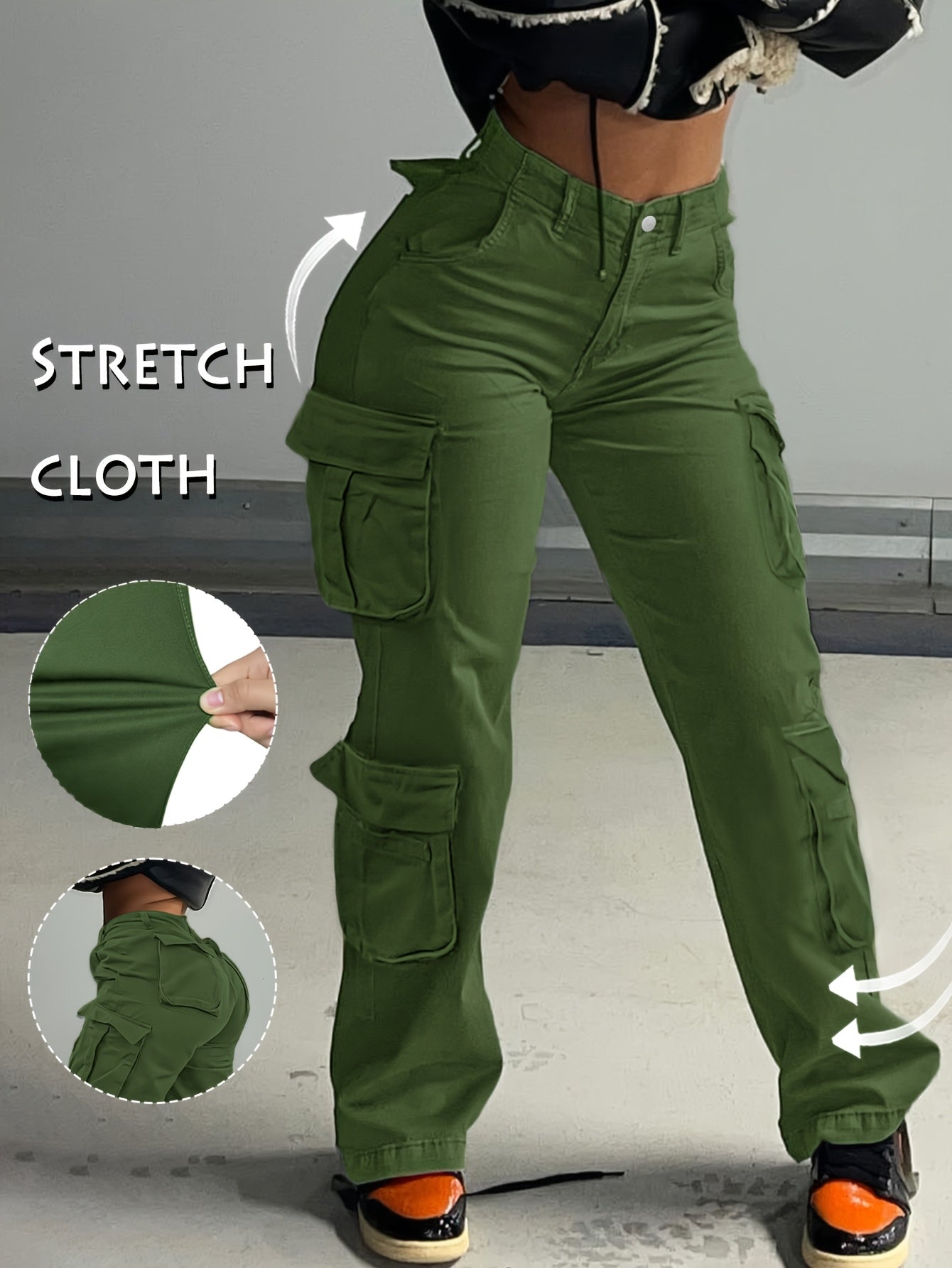 BAGGIES™ |Street Hip-hop Style Low Waist Multi Pocket Workwear Casual Denim Workwear Pants