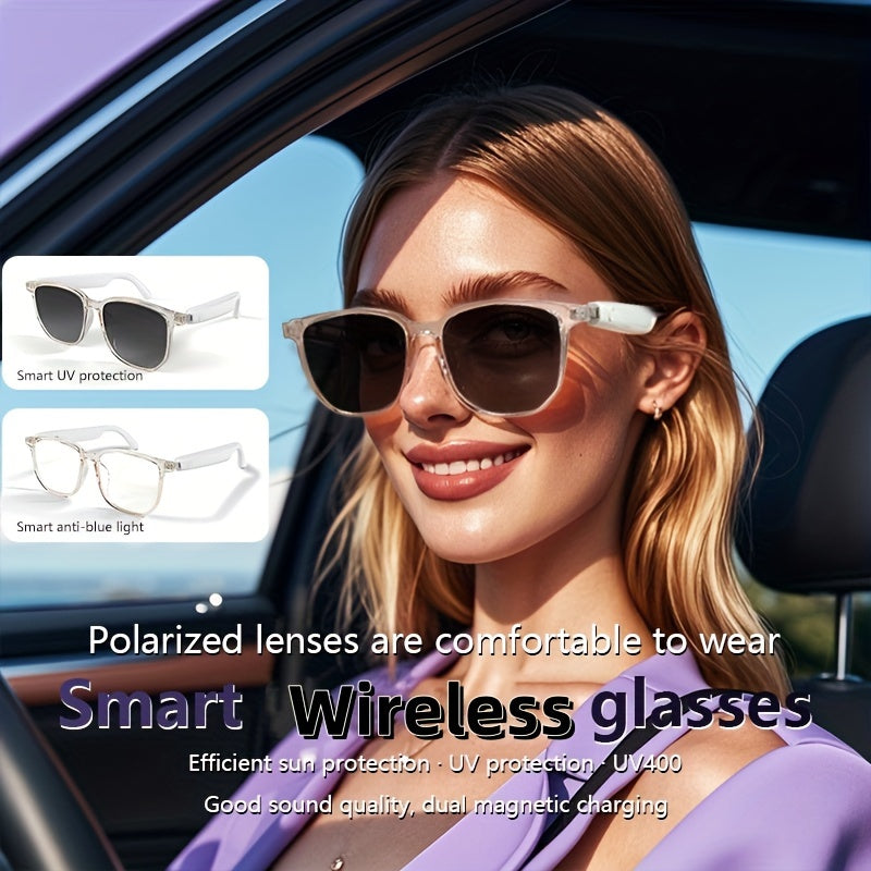 CATCHING ™️Smart Glasses, Touch Control, Built-in Microphone, Rechargeable Battery, Anti-Blue Light, Great for Office, Outdoor, Sports, Driving, Music Playback,