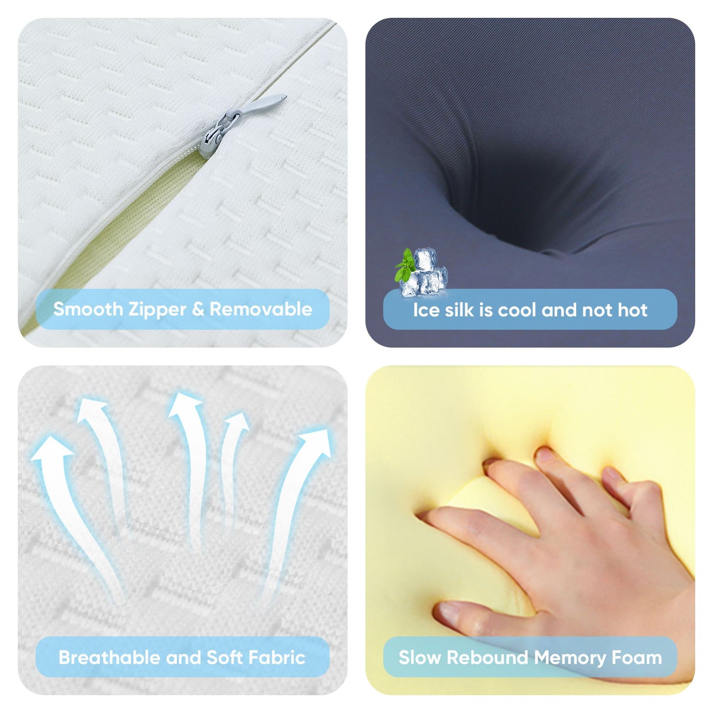 REST EAST ™️Adjustable Ergonomic Neck Pillow - Slow Rebound Memory, Corrective Butterfly Design | Suitable for Side, Back, Stomach Sleeping