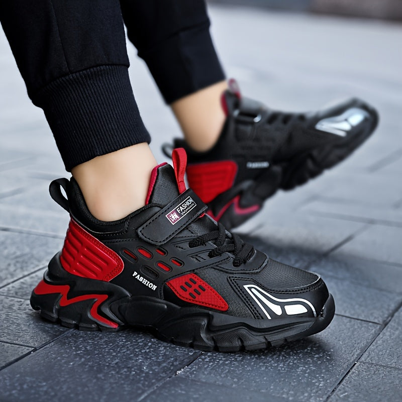 Boy'S ™️Trendy Chunky Shoes, Comfy Non Slip Casual Soft Sole Waterproof Sneakers For Kids Outdoor Activities