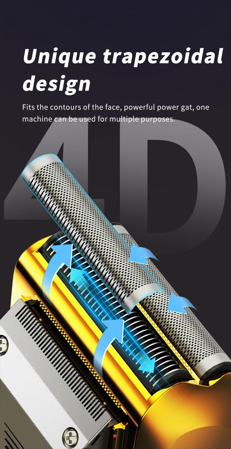 Professional Electric Razor 2-in-1, men Electric shaver Bald Hair Trimmer - Professional USB Rechargeable, Gentle Beard Hair Trimmer,