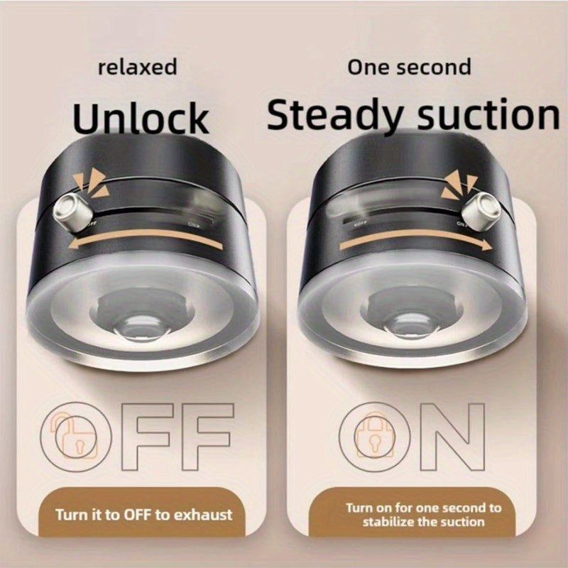 MAGNETIC™️Phone Holder Versatile Foldable Magnetic Vacuum Suction Cup Holder - Hands-Free, Adjustable Metal Mount for Cars, Kitchens, Bathrooms & More - Strong Hold without Battery or Electricity Needed